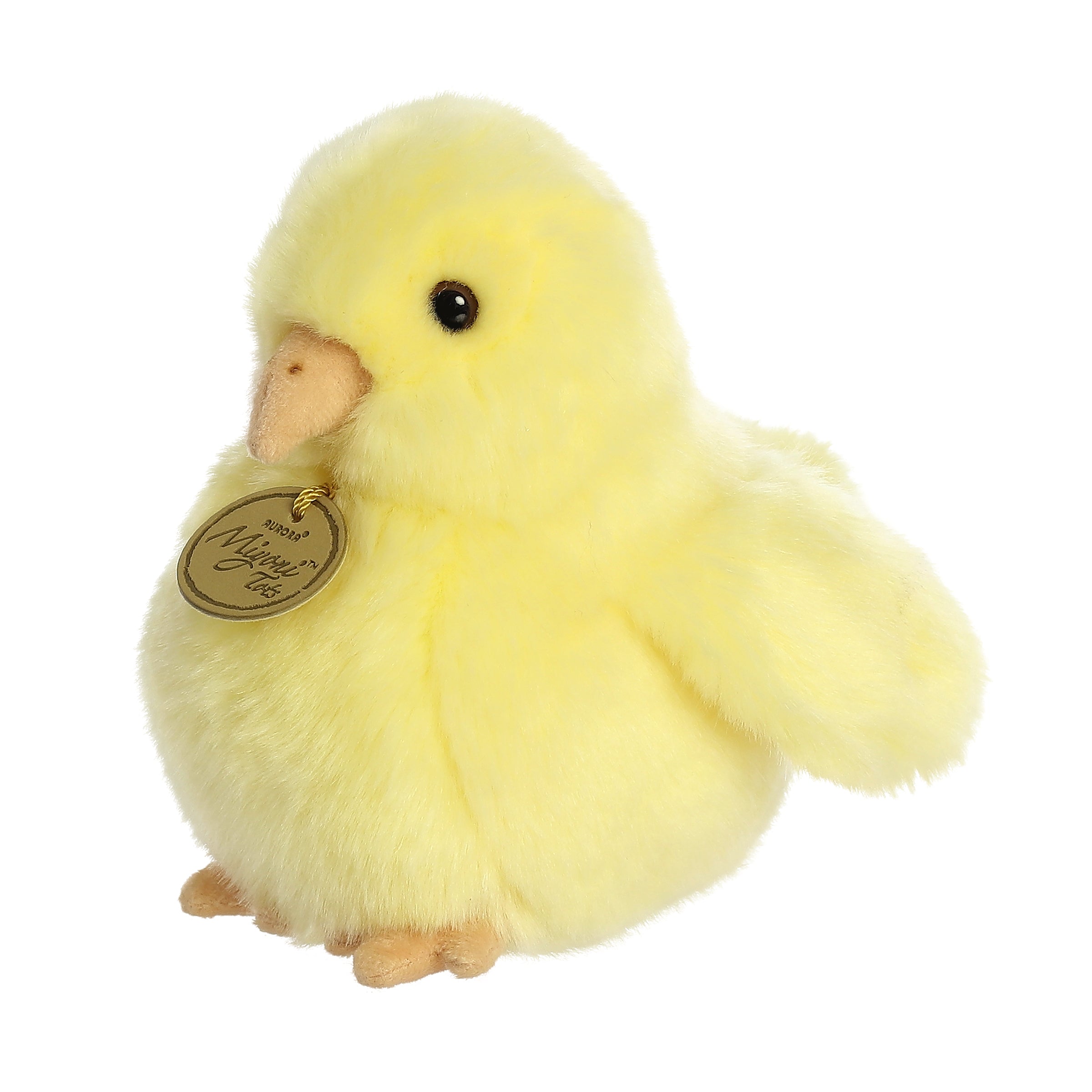 Miyoni Tots Tender Chick Plush from Aurora, in vibrant yellow, eco-friendly and realistic