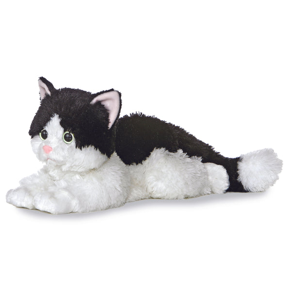 Black and white store cat plush toy