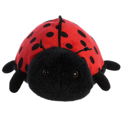 Mini Flopsie Ladybug Plush Toy, soft red fabric with black spots, crafted for comfort and durability