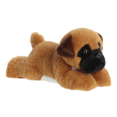 Soft Mini Flopsies Boden Boxer plush with expressive eyes, perfect as a gift or keepsake.