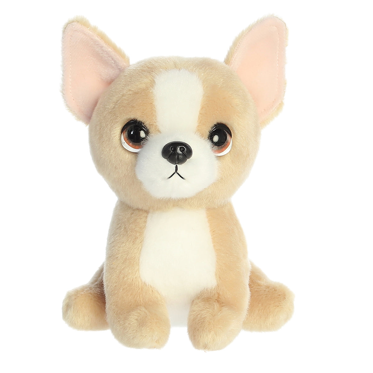 Somi Corgi plush with tan body, white belly, and sparkling eyes from the Petites collection by Aurora stuffed animals.