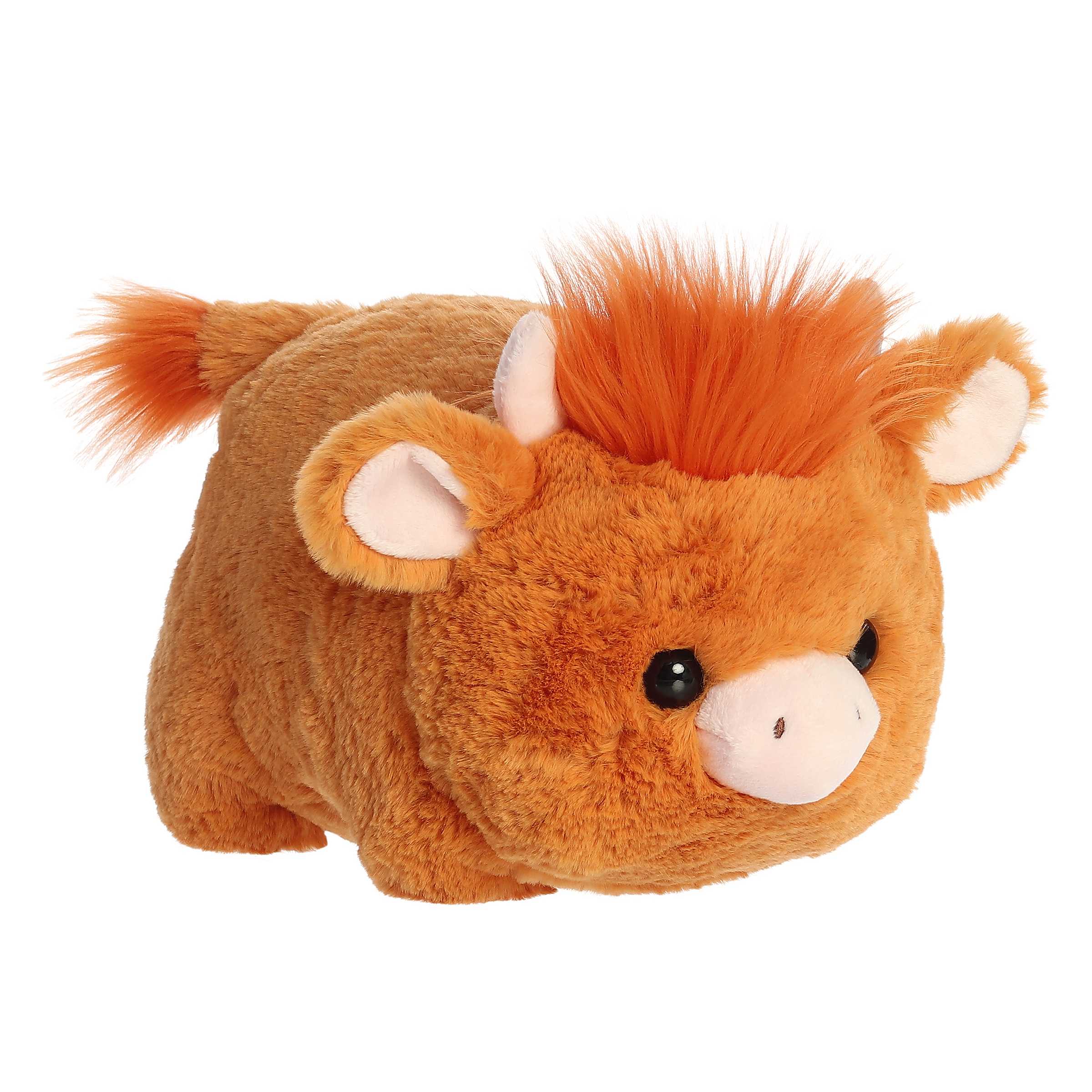 Hamish Highland Cow from Spudsters, with a potato body and fluffy mane, capturing the spirit of the Highlands