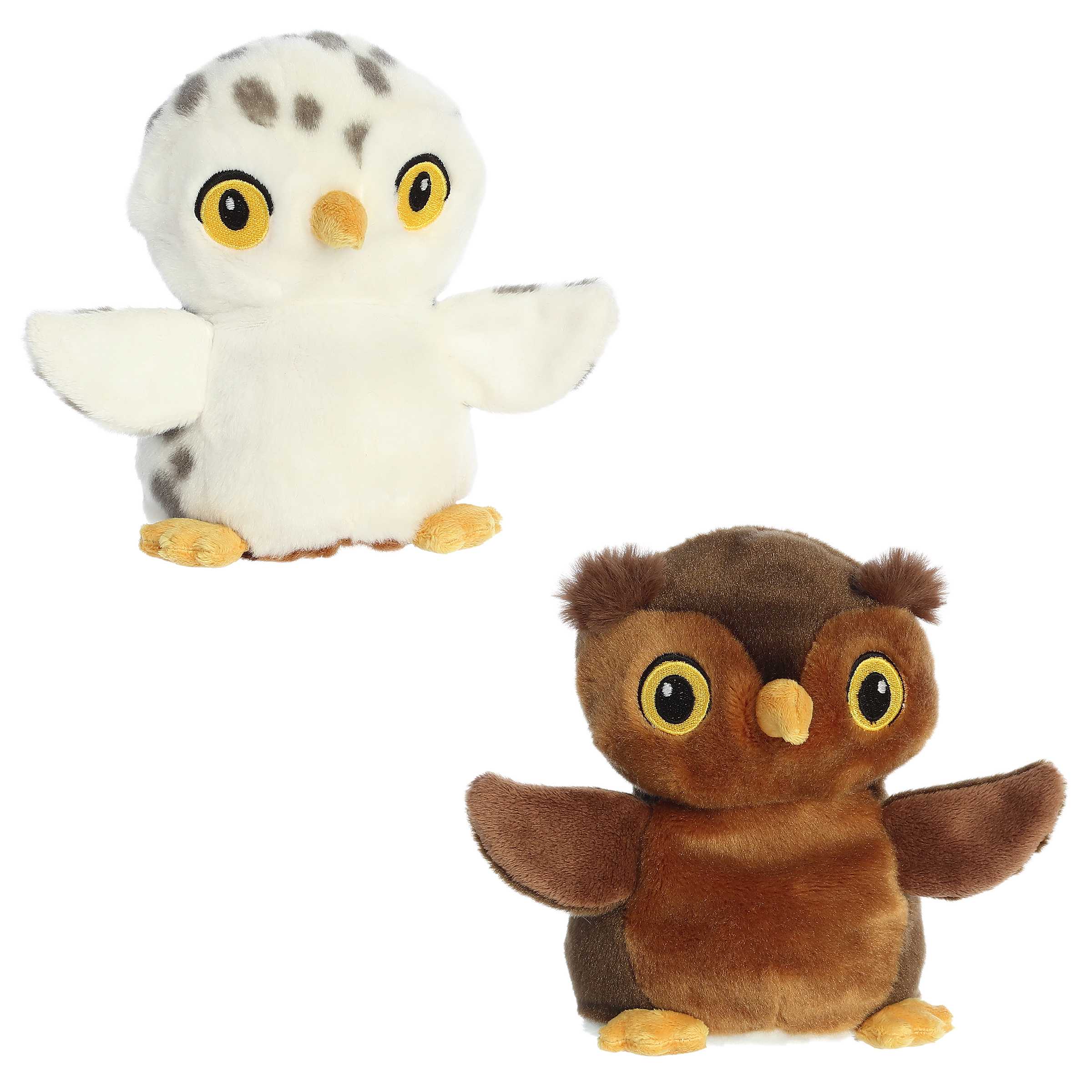 Aurora® - Eco Nation™ - Reversible Eco Pairs - 6.5" Snowy Owl and Barn Owl