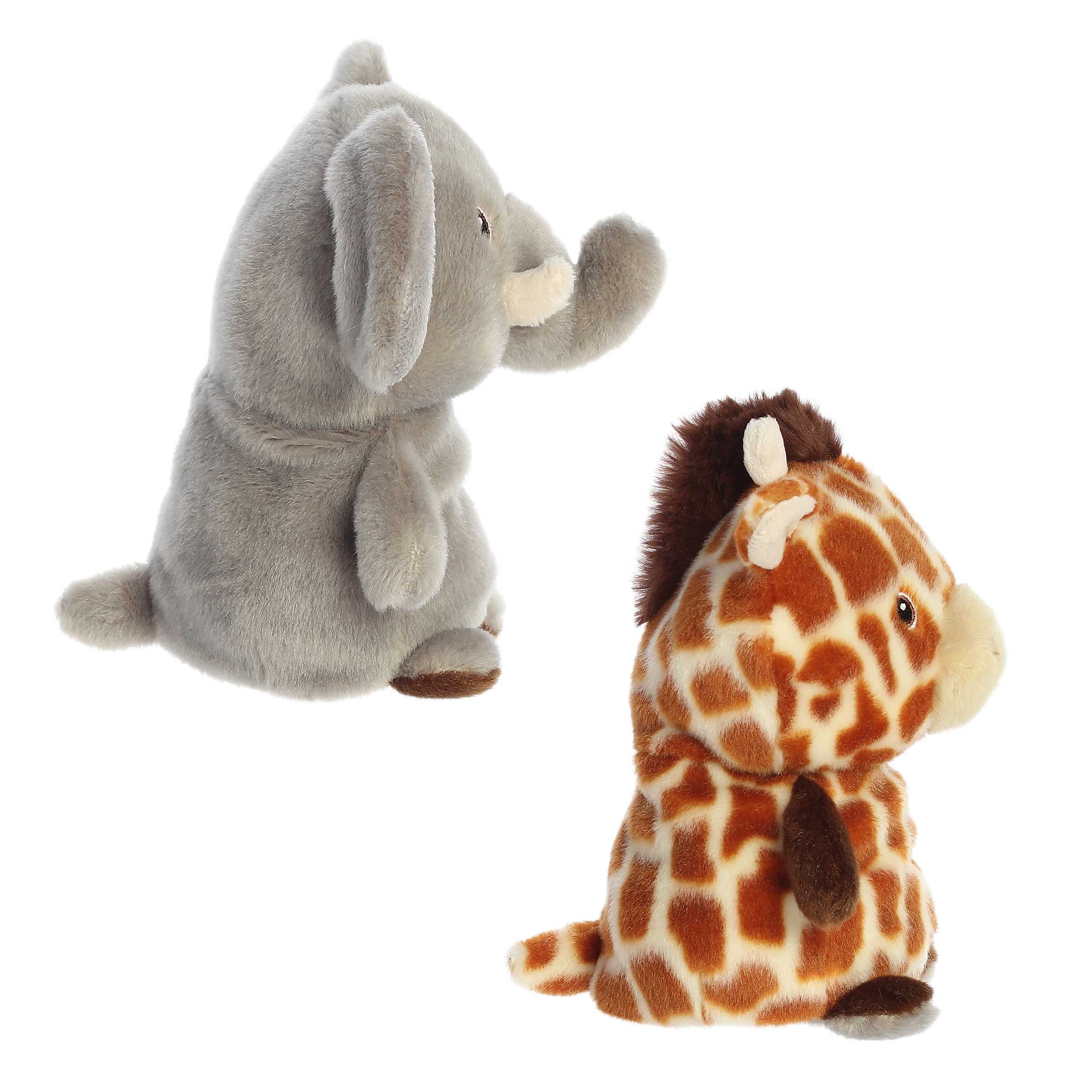 Aurora® - Eco Nation™ - Reversible Eco Pairs - 6.5" Elephant and Giraffe