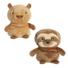 Reversible Eco Capybara plush to a Sloth Plush, an eco-friendly toy that transforms for sustainable fun.