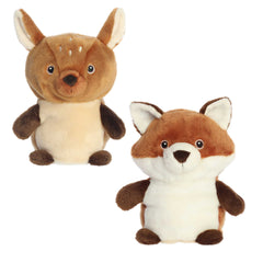 Reversible Eco Fawn/Fox Plush, a sustainable toy made from recycled materials, fosters imaginative and eco-aware play.