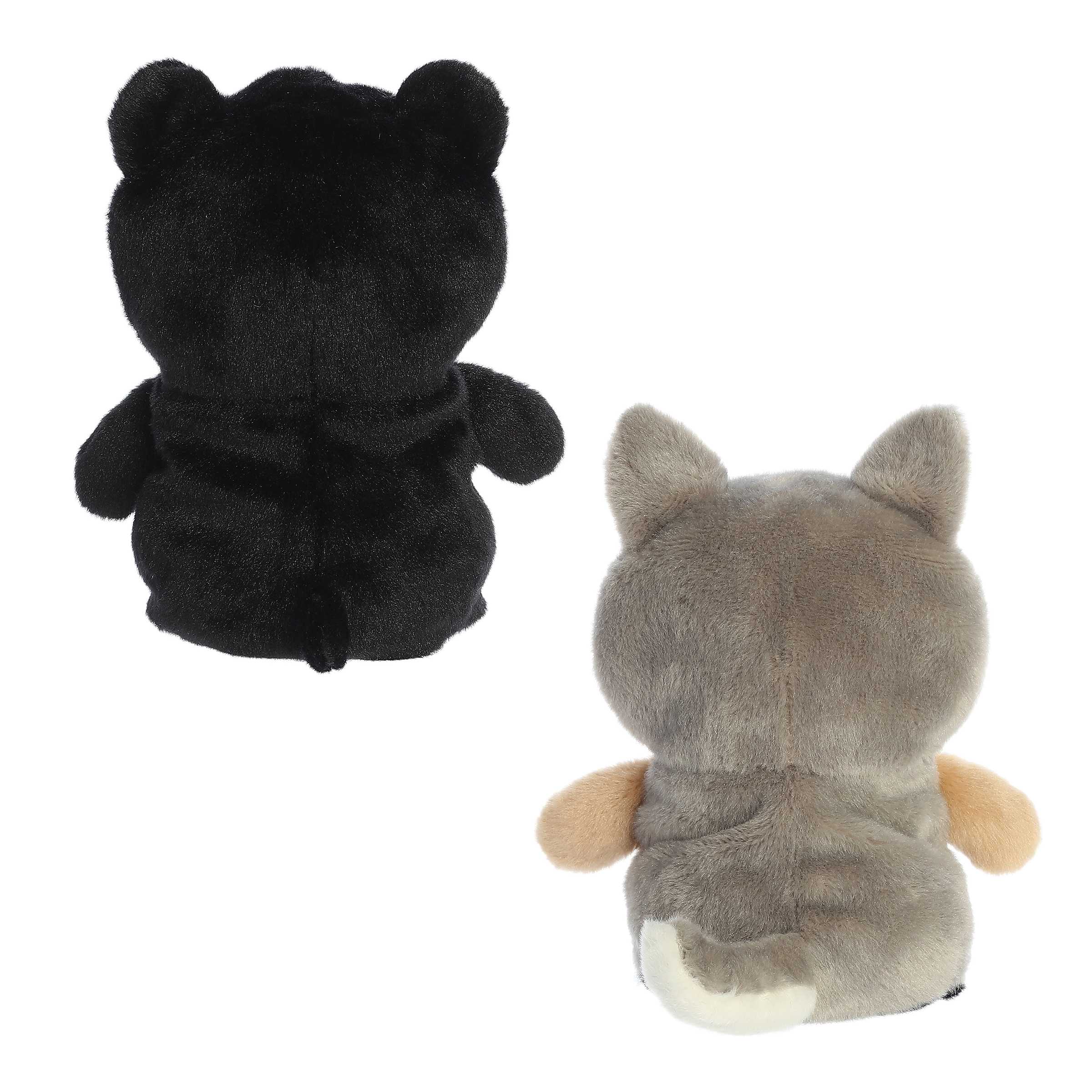 Aurora® - Eco Nation™ - Reversible Eco Pairs - 6.5" Black Bear and Wolf