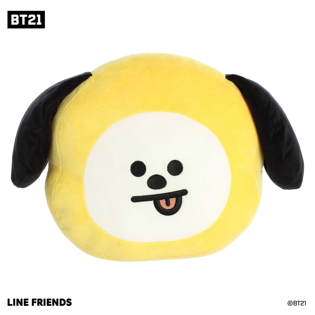 CHIMMY Large Plush in signature sunny yellow, featuring black ears and a goofy expression