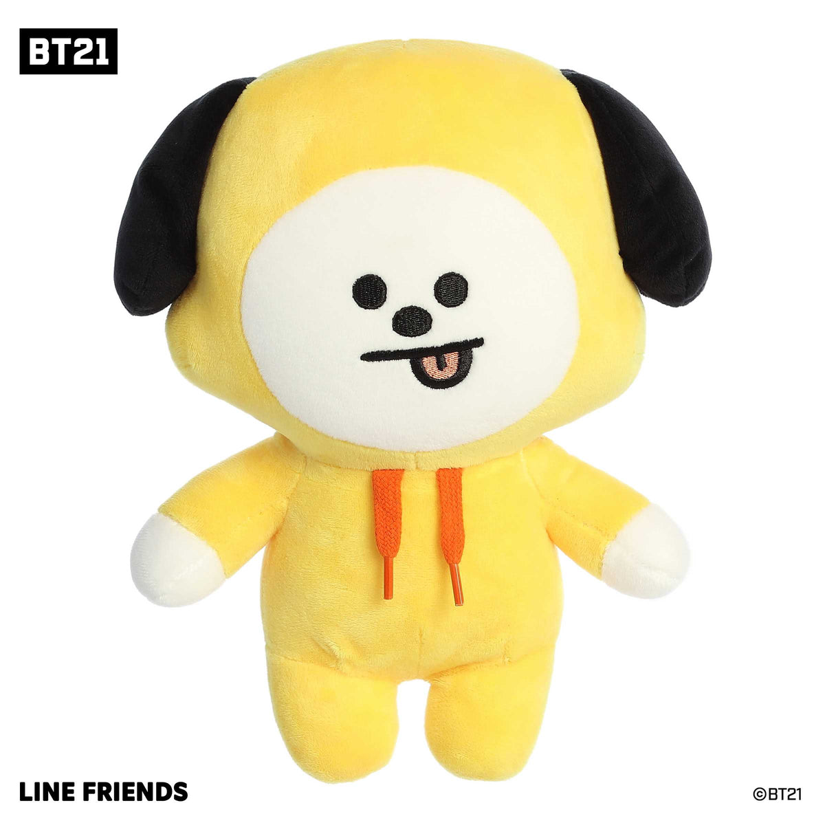 CHIMMY Plush in signature sunny yellow, featuring black ears and a goofy expression