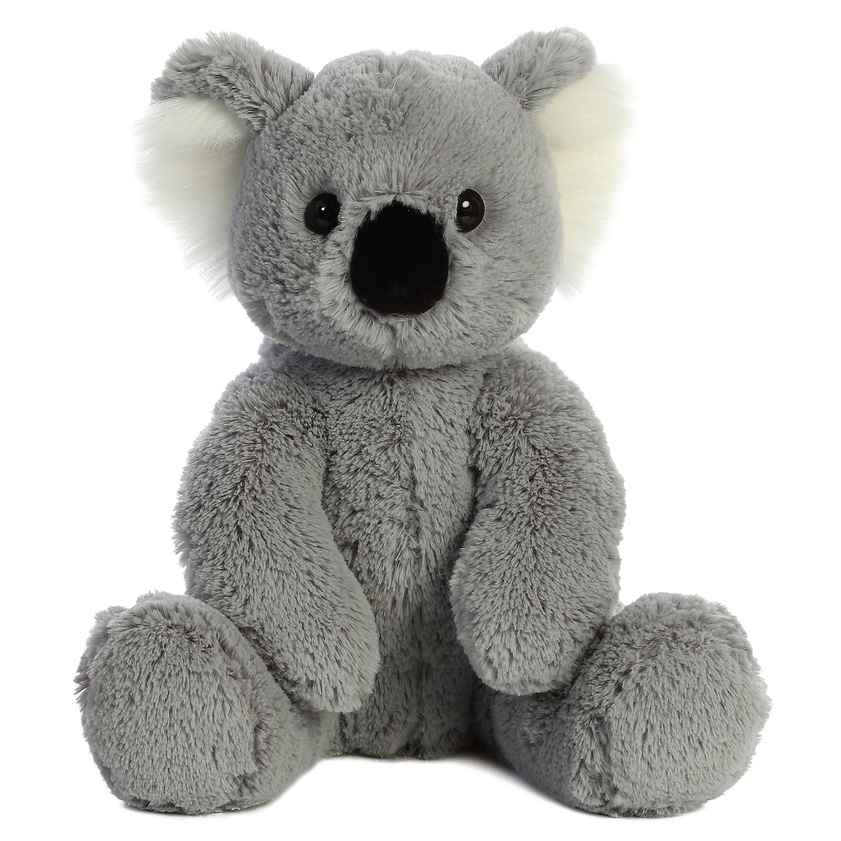 Aurora stuffed animal Koala Plush with grey fur, white ear tufts, and a gentle face!