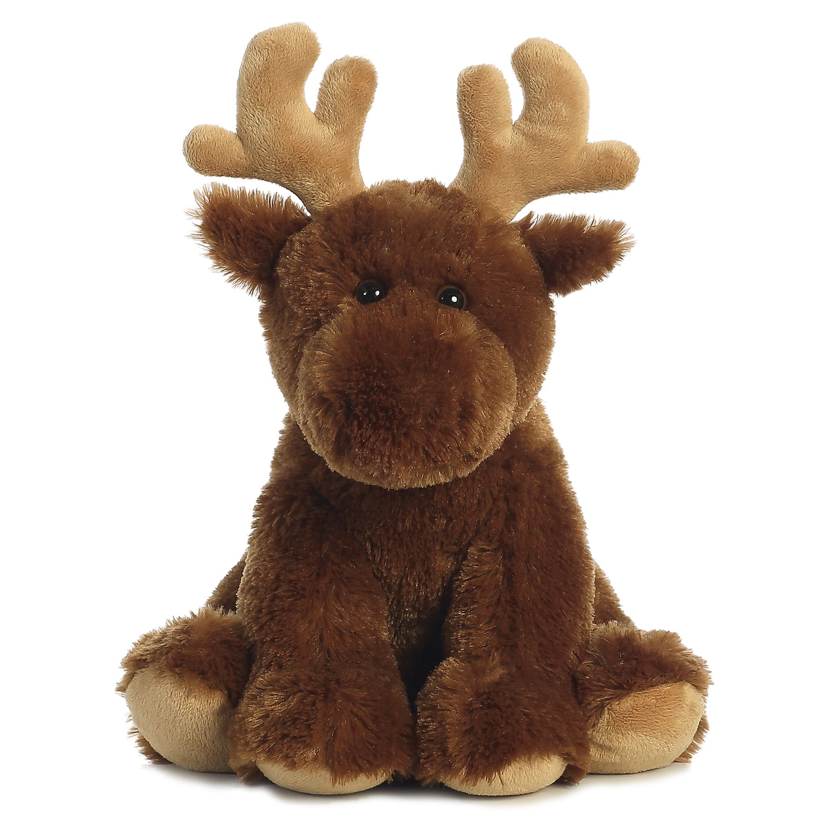 Aurora Moose Plush with plush antlers and deep, soft fur, embodying the forest's gentle giant.