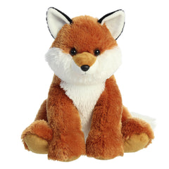 Aurora stuffed animals Forest Fox Plush with rich auburn fur, bushy tail, and captivating eyes