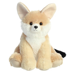 Aurora Desert Fennec Fox Plush with oversized ears, warm tan and white fur, and soulful eyes, embodying desert charm