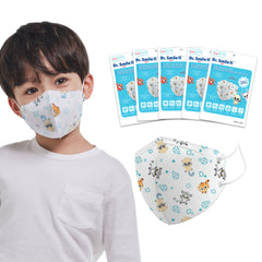 Aurora® - YooHoo - Dr. Smile K - Paquete de 15 - Mascarilla desechable de mariquita unisex con filtro de 4 capas para niños